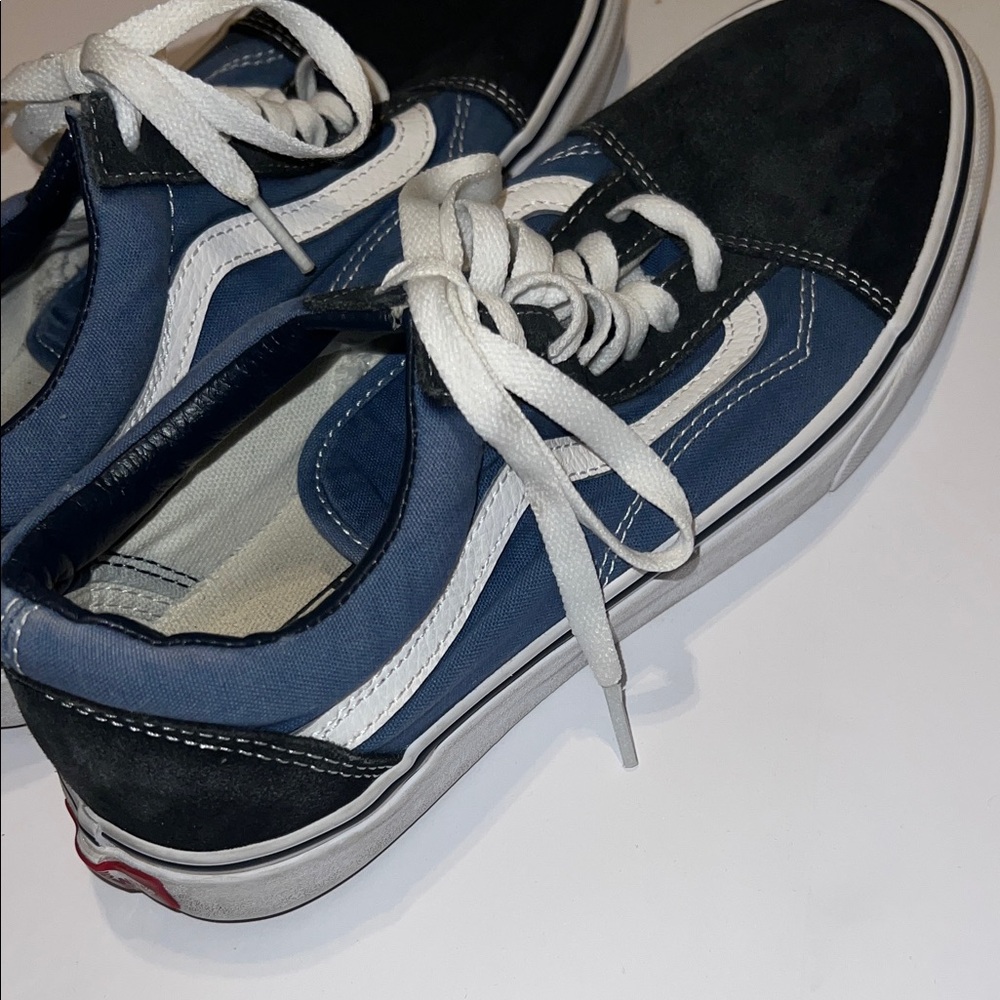 Mens Navy and Black Sneakers - Picture 3 of 9